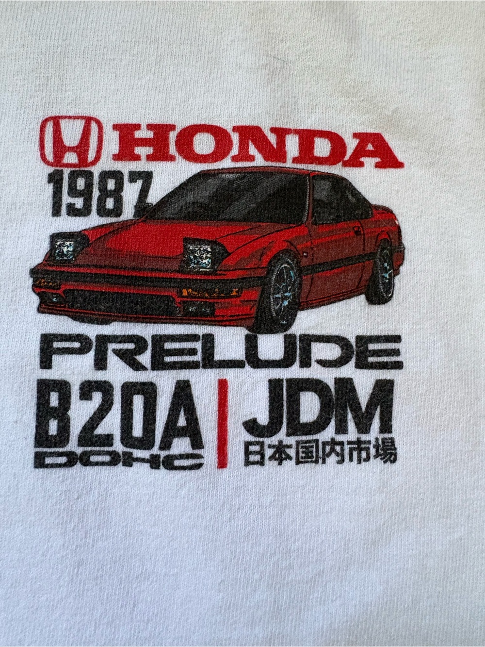Honda 1987 Prelude Graphic Tee - Red Car -Japanese
